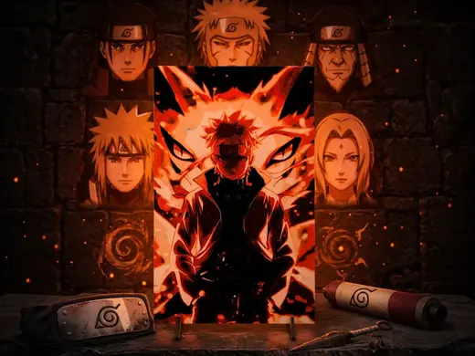 Naruto with Kurama — HueForge Filament Painting