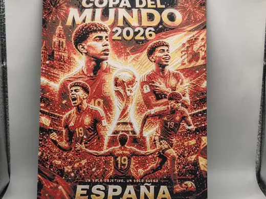 Plaque mural Hueforge Coupe du monde Yamal spain