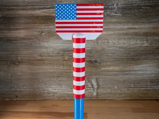 Tap to Pay Credit Card USA Flag Wand