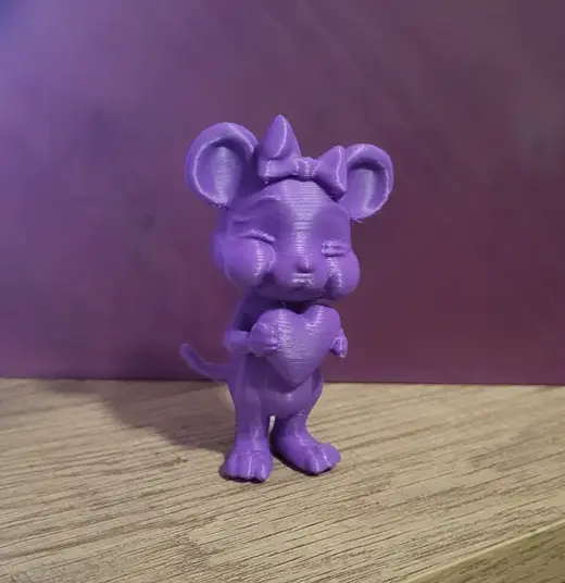 Cute mouse with heart