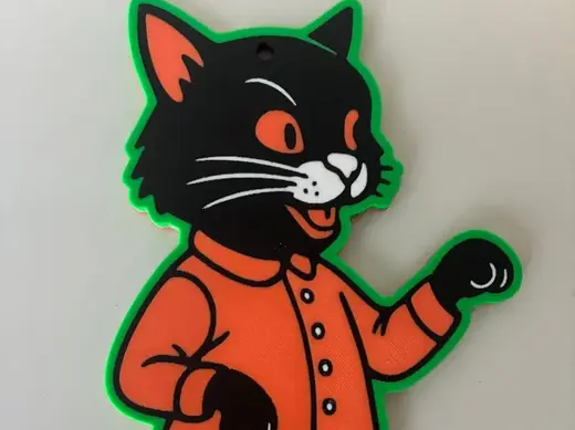 Halloween vintage cat decoration