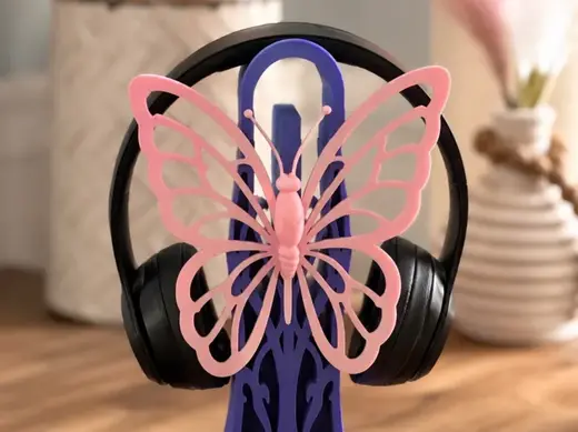 Girly Butterfly Headphone Stand No AMS