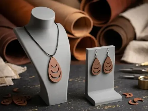 Moon Jewelry Set: Necklace & Earrings