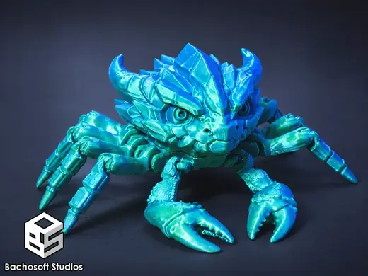 Flexi Poseable Articulated Dragon Ice Crab