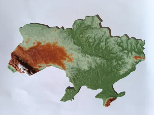 Terrain Map - Colored - Ukraine - No AMS Nedded