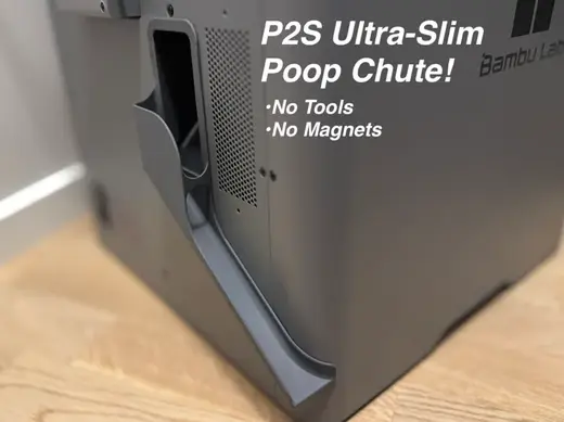 Bambu Lab P2S Ultra-Slim Poop Chute + Box