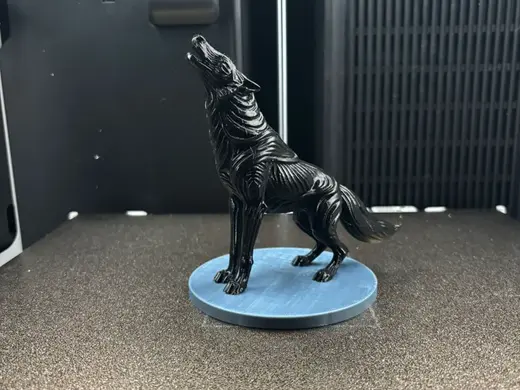 Midnight Howl: Flowing Spirit Wolf