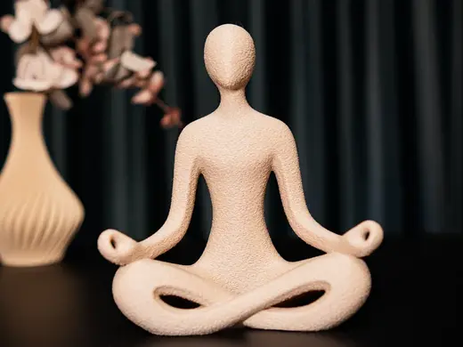 Minimalist Meditation Statue | Fuzzy Skin Decor