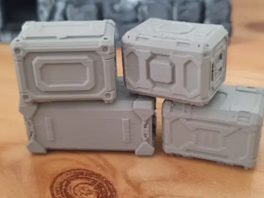 4 Sci-Fi Supply Crates For Tabletop Wargames
