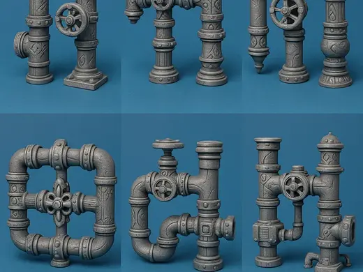 Steampunk Pipes and Valves Pack