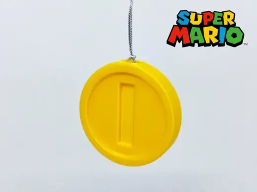 Strong Super Mario coin Keychain - easy print - 5g