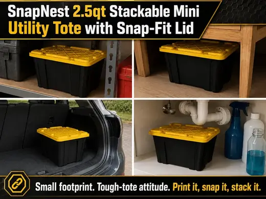 SnapNest 2.5qt Mini HDX-Type Utility Tote with Lid