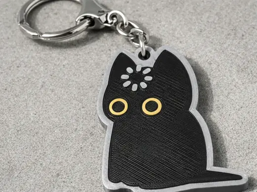 Black Cat Keychain – Cute Minimalist Charm
