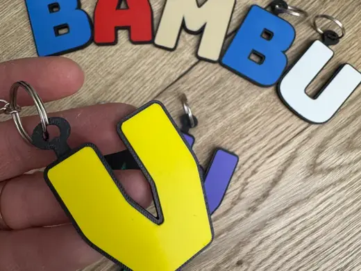 Customizable Parametric Monogram Keychain