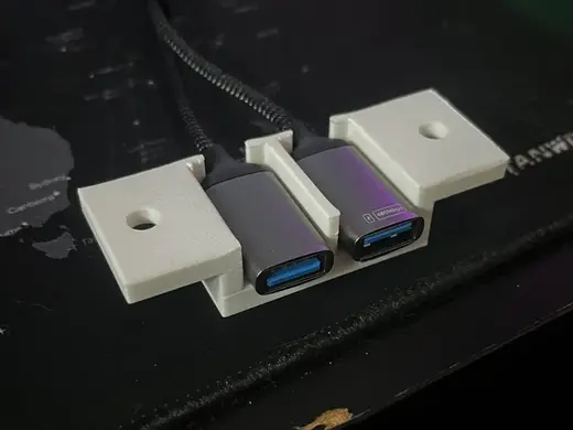 Supporto doppia e singola presa USB sottoscrivania