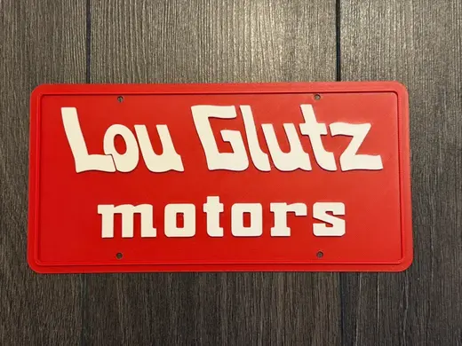 Lou Gutz License Plate