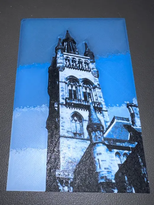 Glasgow University Tower Hueforge
