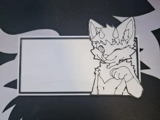 furry business card/name tag card
