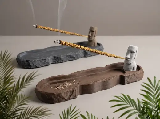 Moai Incense Holder – Stone Tray Incense Burner