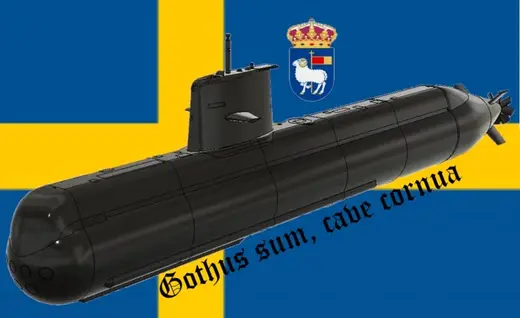 Military Submarine Model - HSwMS Gotland (Gtd)