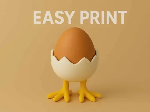Cute Egg Cup with Chicken Feet – Easy Print