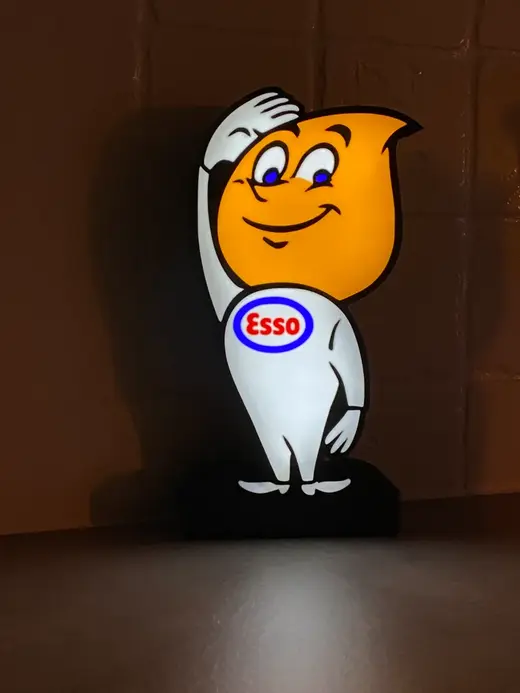Vintage Esso man Inspired lightbox charge18650
