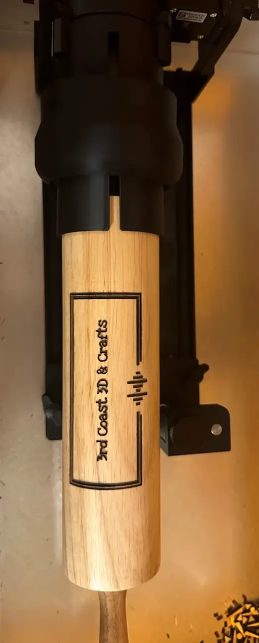 Rotary Rolling Pin Jig for Laser Engraver