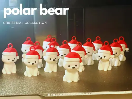 Polar bear with christmas cap - Christmas decor