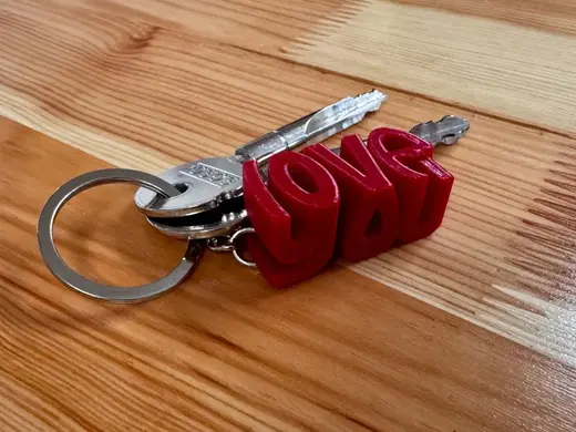 Valentine's LOVE YOU Keychain