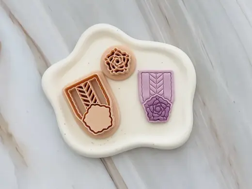 Floral Polymer Clay Earrings Cutters Set
