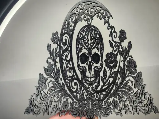 Gothic Skull and moon Wall art Decor