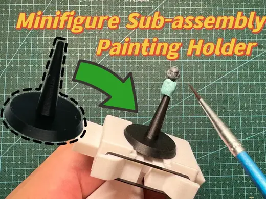 头雕涂装支架Minifigure Sub-assembly painting holder