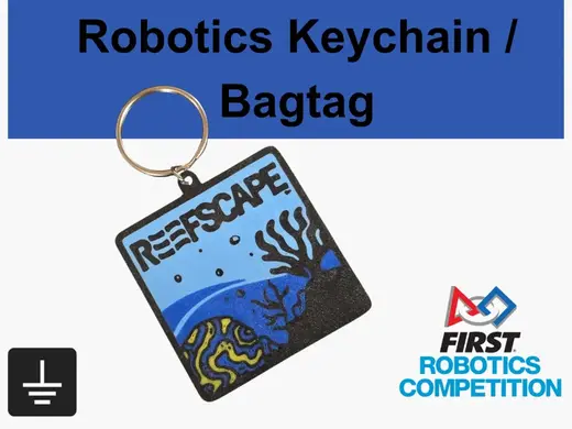 FIRST Robotics FRC - Reefscape Keychain / bag tag