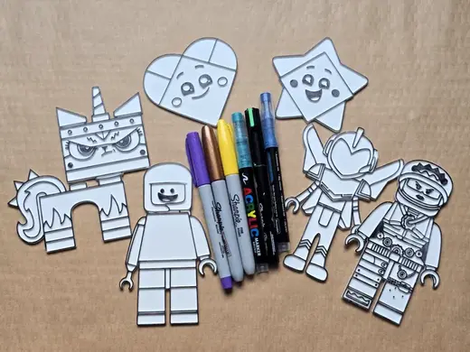 Brick Movie Coloring Pack Watevra Astronaut Fun
