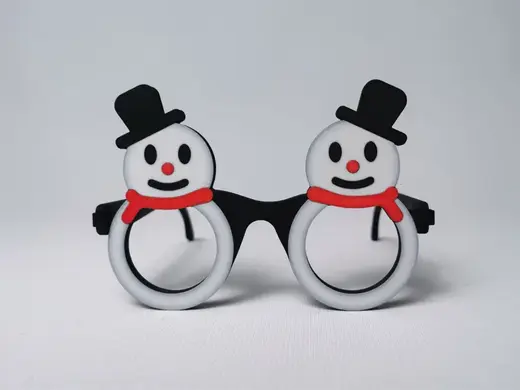 Christmas Snowman Glasses