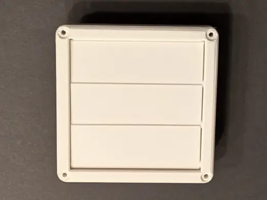 4 Inch Vent Cover with a Louvered Gravity Damper