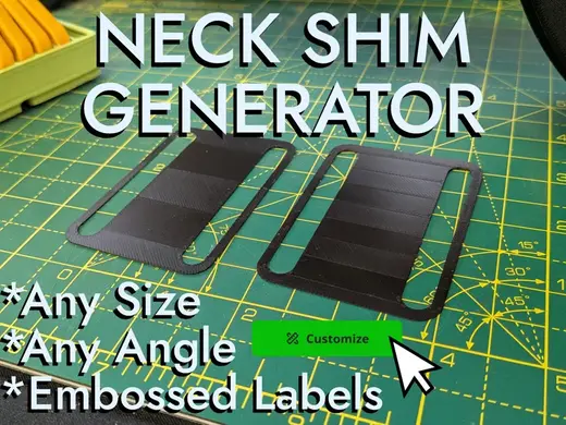Guitar Neck Shims (Parametric / Any Angle & Size)