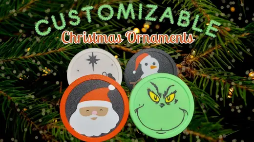 Customizable Christmas Tree Ornaments