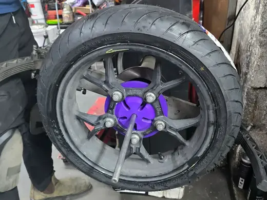 Yamaha Niken Adaptor to Wheel Balancing Machine