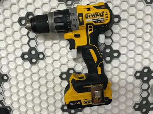 Dewalt drill mount for honeycomb storage wall