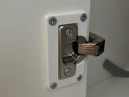Cabinet hinge repair plate