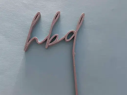 minimalistic hbd cake topper
