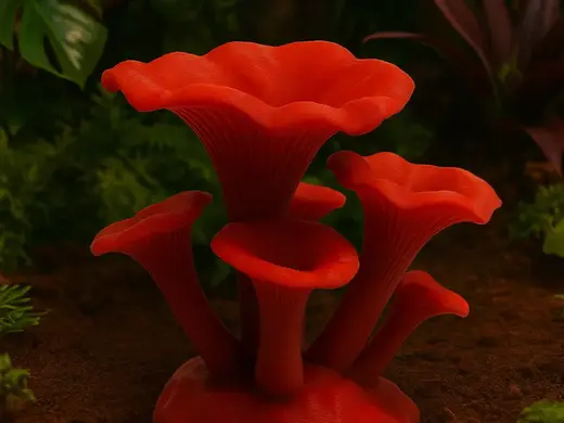 Trumpet Mushroom Cluster – Terrarium Decor