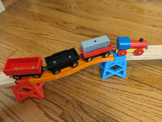 Swerving Track for Wood Trains - Brio Compatible