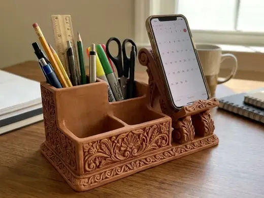 Baroque Desk Organizer & Phone Dock