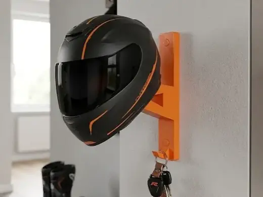 Wall-Mounted Helmet & Key Holder