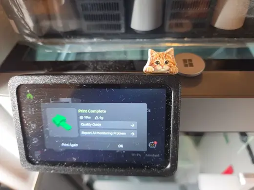 Cute - Textured, 3D & UV Printed peeking cat charm