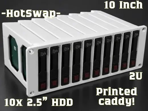 10" Rack 2U 10x2.5 SSD Hotswap panel HP Gen8 Gen9