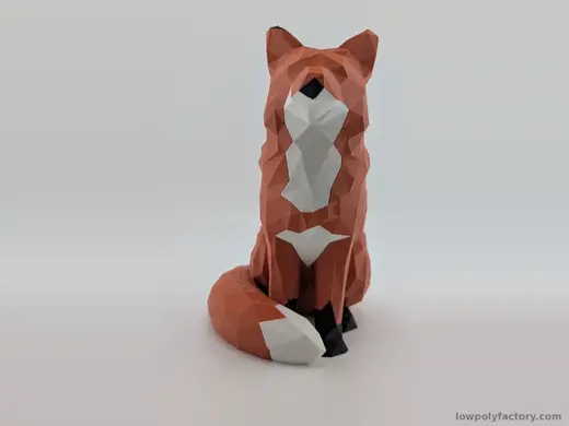 Low Poly Fox — Multi-Color (AMS), No Supports