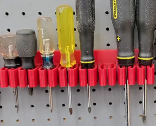 8 slot screwdriver holder for peg board